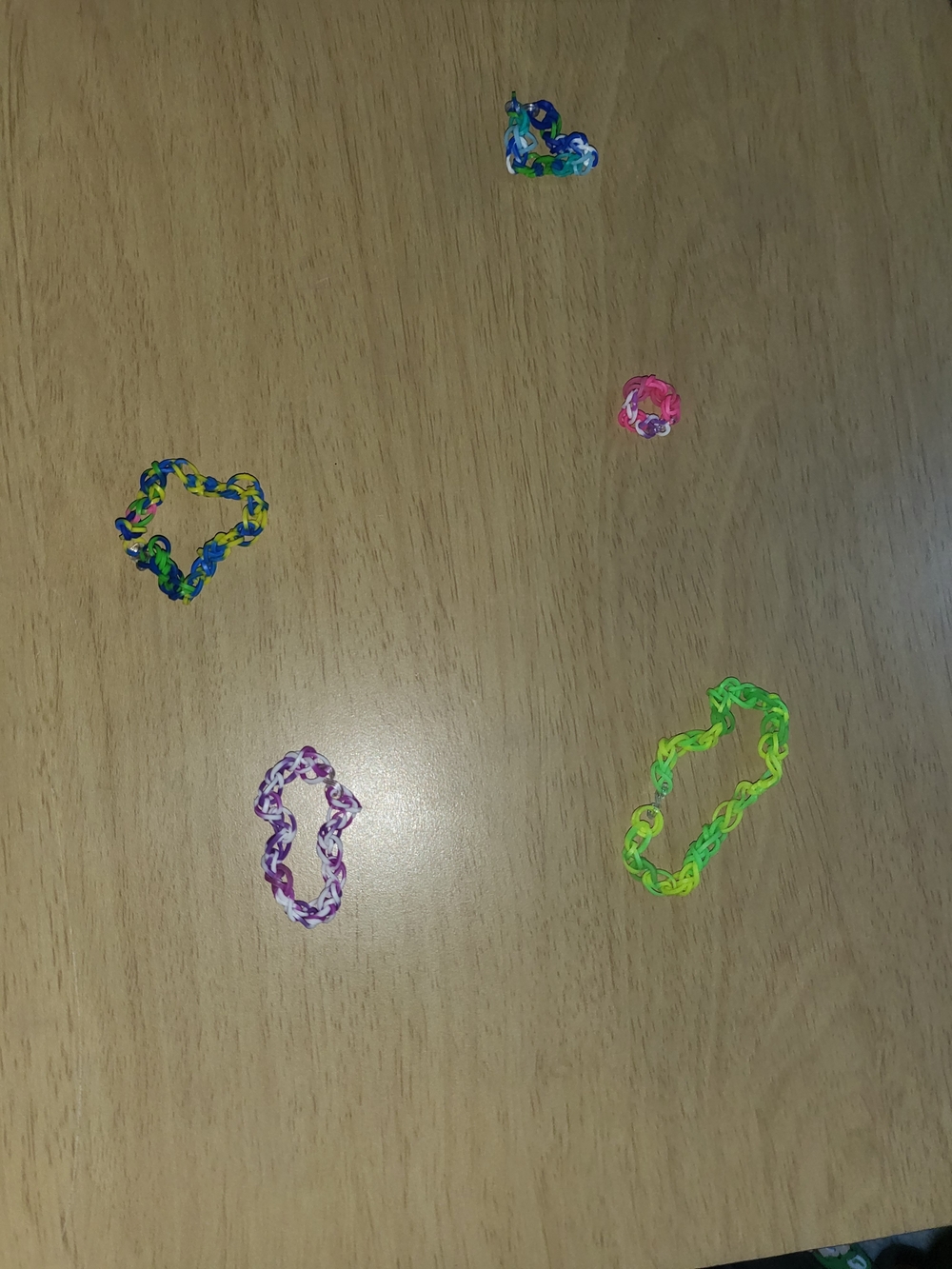 Colorful Kids Loom Bands Bracelet Set - Pink, Green, Blue, Purple